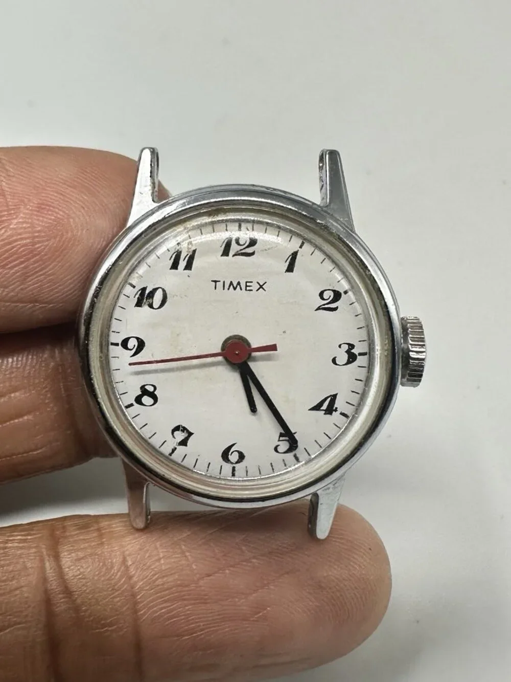 Vintage Manual Wind Timex Watch Women No Band 25MM Red Second Hand